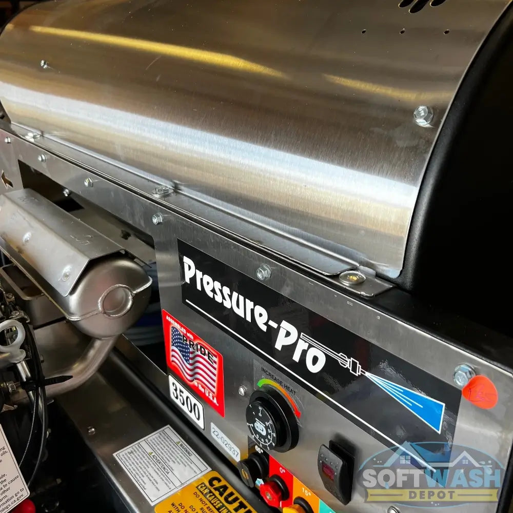 8 GPM hot water skid Honda GX690 3500 PSI with General Pump 8012PRO-35HG - Soft Wash Depot.