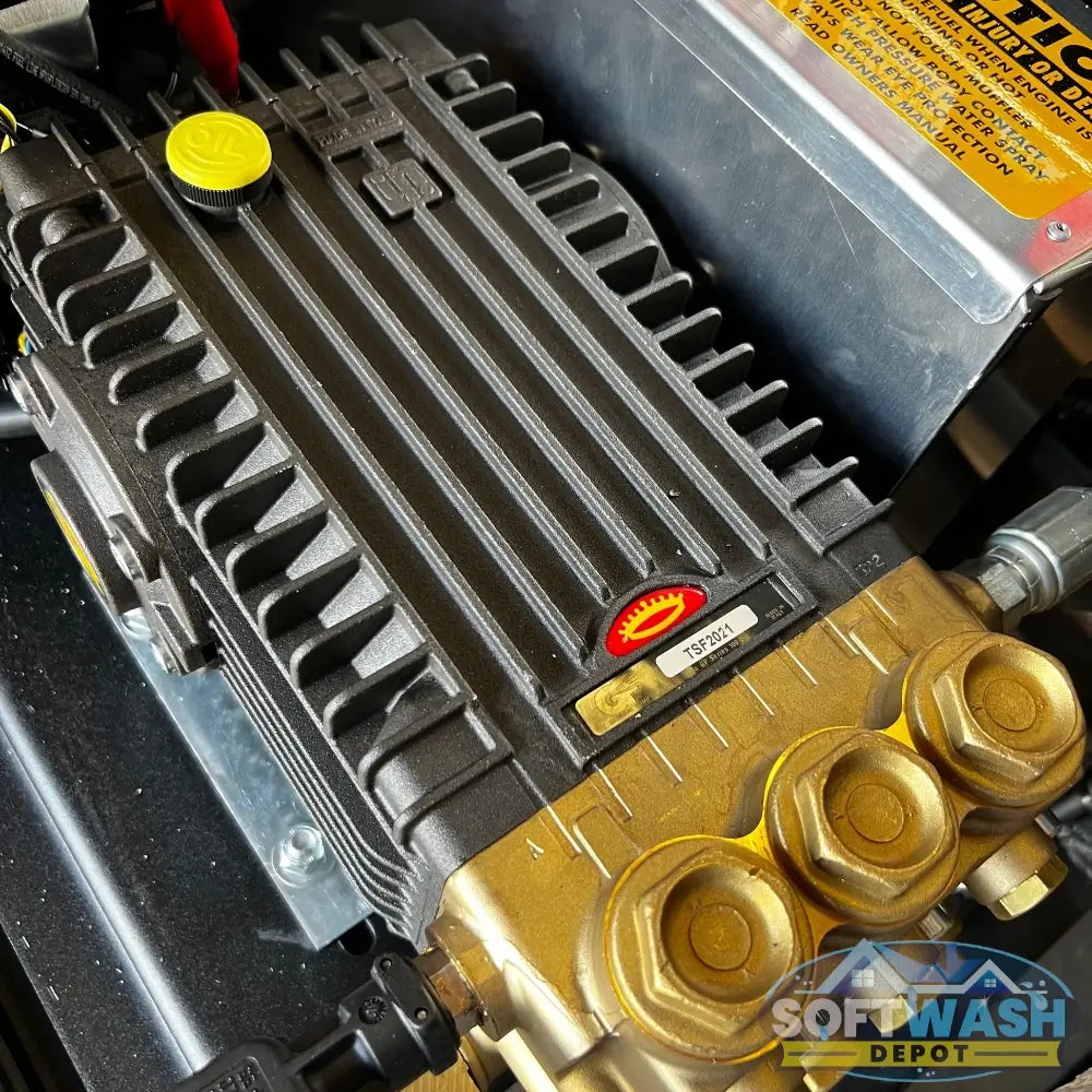 8 GPM hot water skid Honda GX690 3500 PSI with General Pump 8012PRO-35HG - Soft Wash Depot.