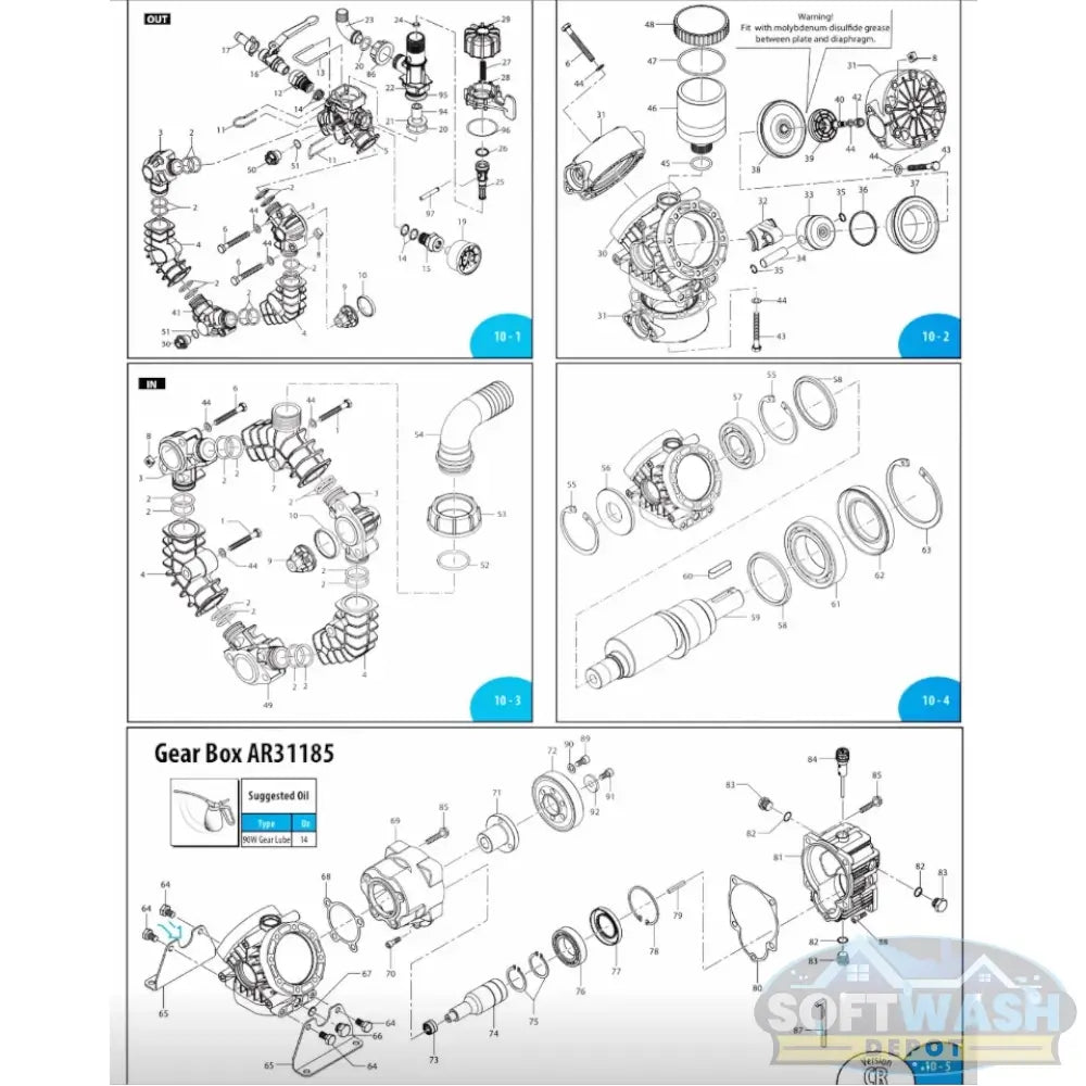 AR45 3/8 inch hose barb pump fitting black chemical-resistant connector - Soft Wash Depot.