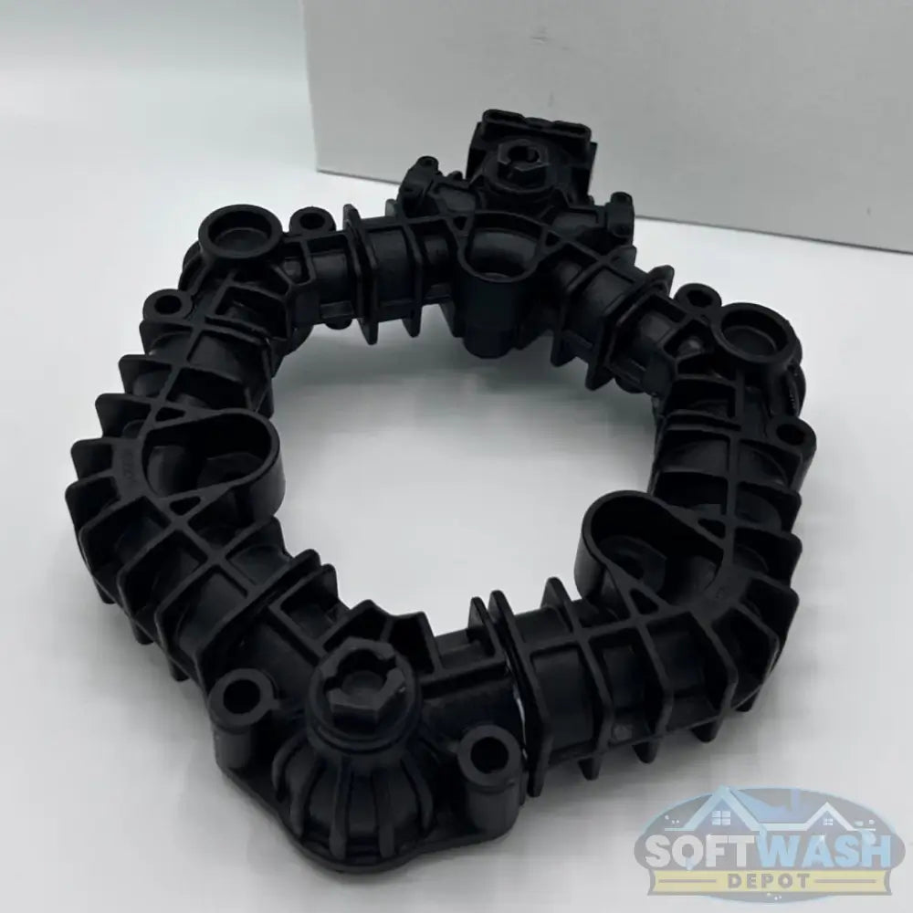 AR43883 AR45 Manifold - durable replacement pump manifold designed for AR45 diaphragm pumps, featuring high-strength polymer construction for chemical resistance and long-lasting performance - Soft Wash Depot.