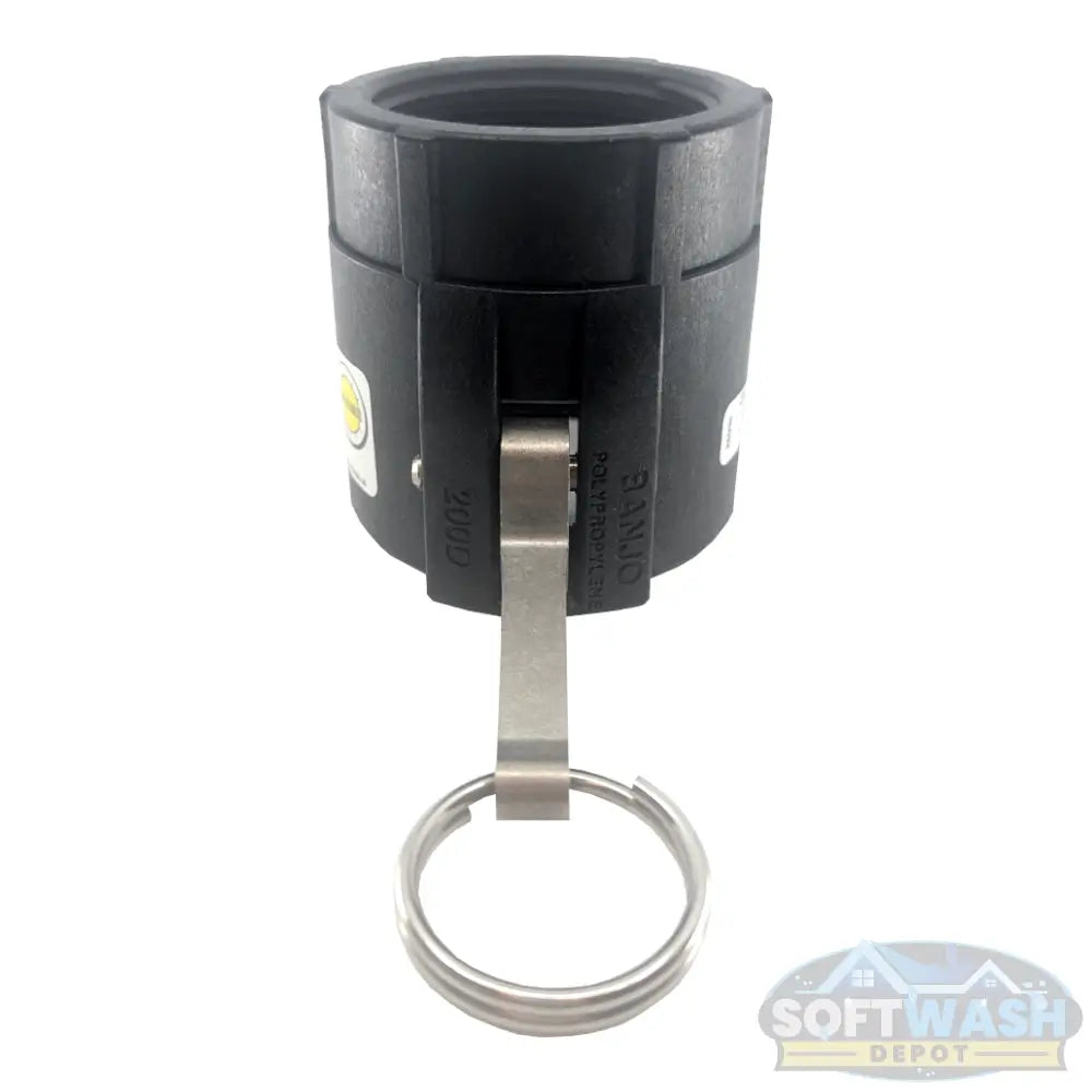 Banjo 2 inch Female Camlock x 2 inch FPT Poly Part D glass-filled polypropylene camlock fitting with stainless steel hardware and EPDM gasket. - Soft Wash Depot