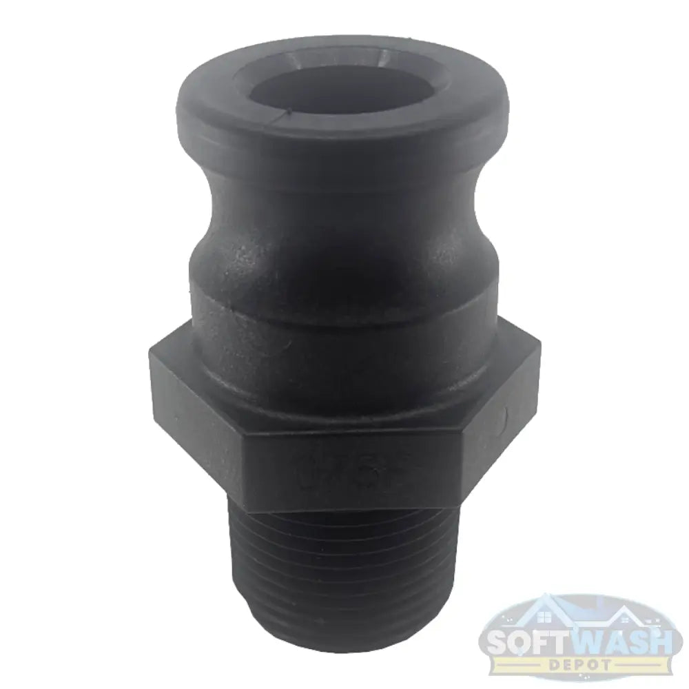Banjo 3/4-inch MPT x 3/4-inch male camlock Part F polypropylene fitting. - Soft Wash Depot