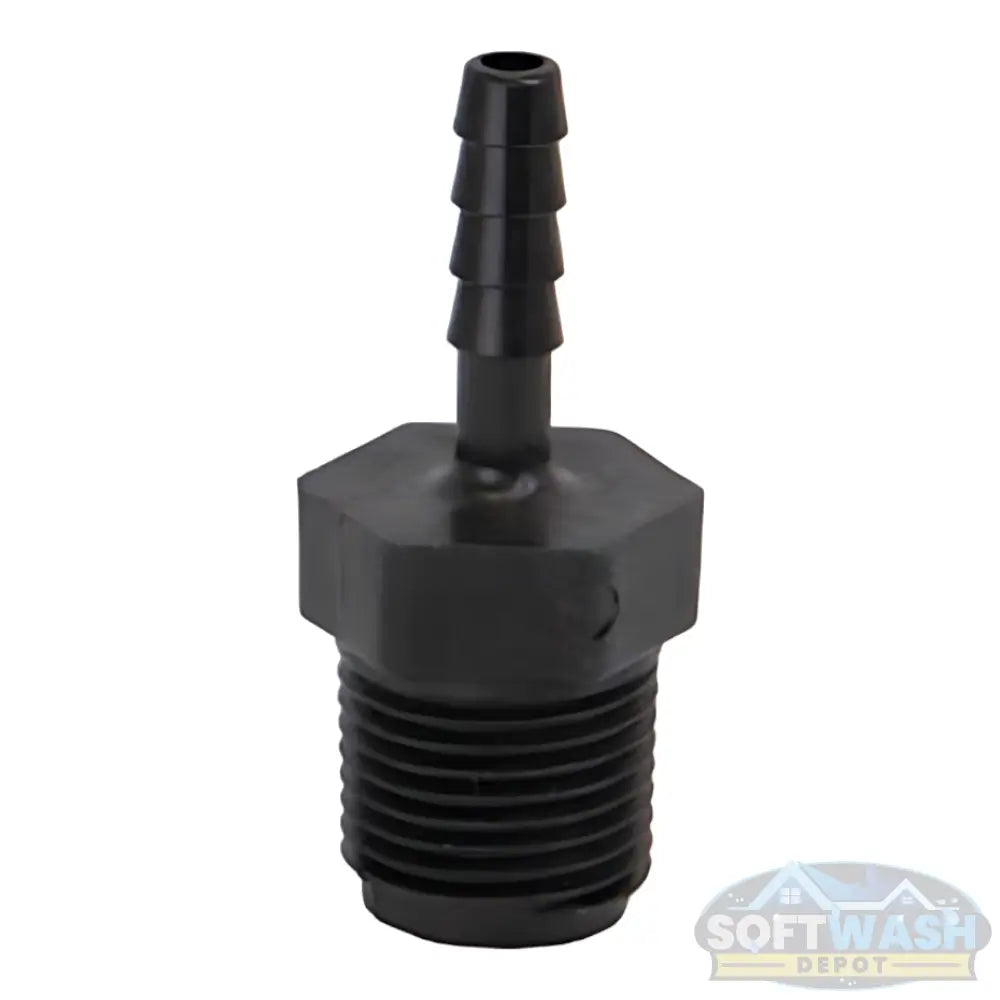 Banjo 1/2″ x 1/4″ Schedule 80 poly hose barb fitting, chemical-resistant reducer barb for soft wash, plumbing, and fluid transfer systems - Soft Wash Depot.