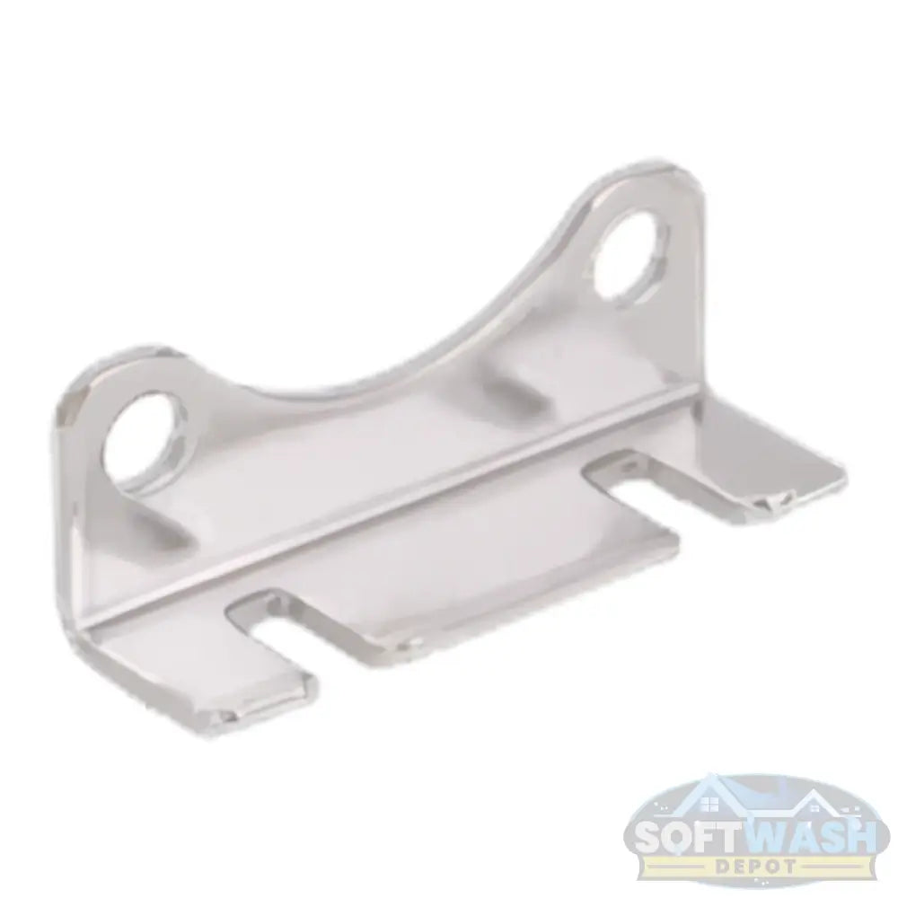 Banjo 90-degree metal mounting bracket with pre-drilled holes for valves and fluid-handling systems. - Soft Wash Depot