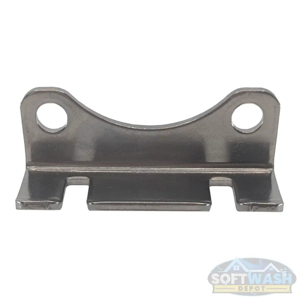 Banjo 90-degree metal mounting bracket with pre-drilled holes for valves and fluid-handling systems. - Soft Wash Depot