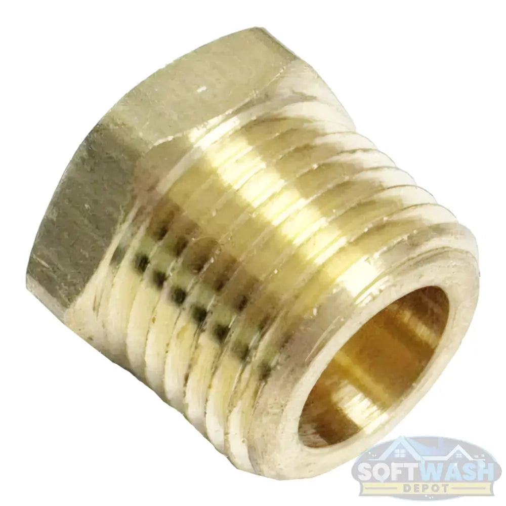 1/2" brass hex plug male threaded fitting. - Soft Wash Depot