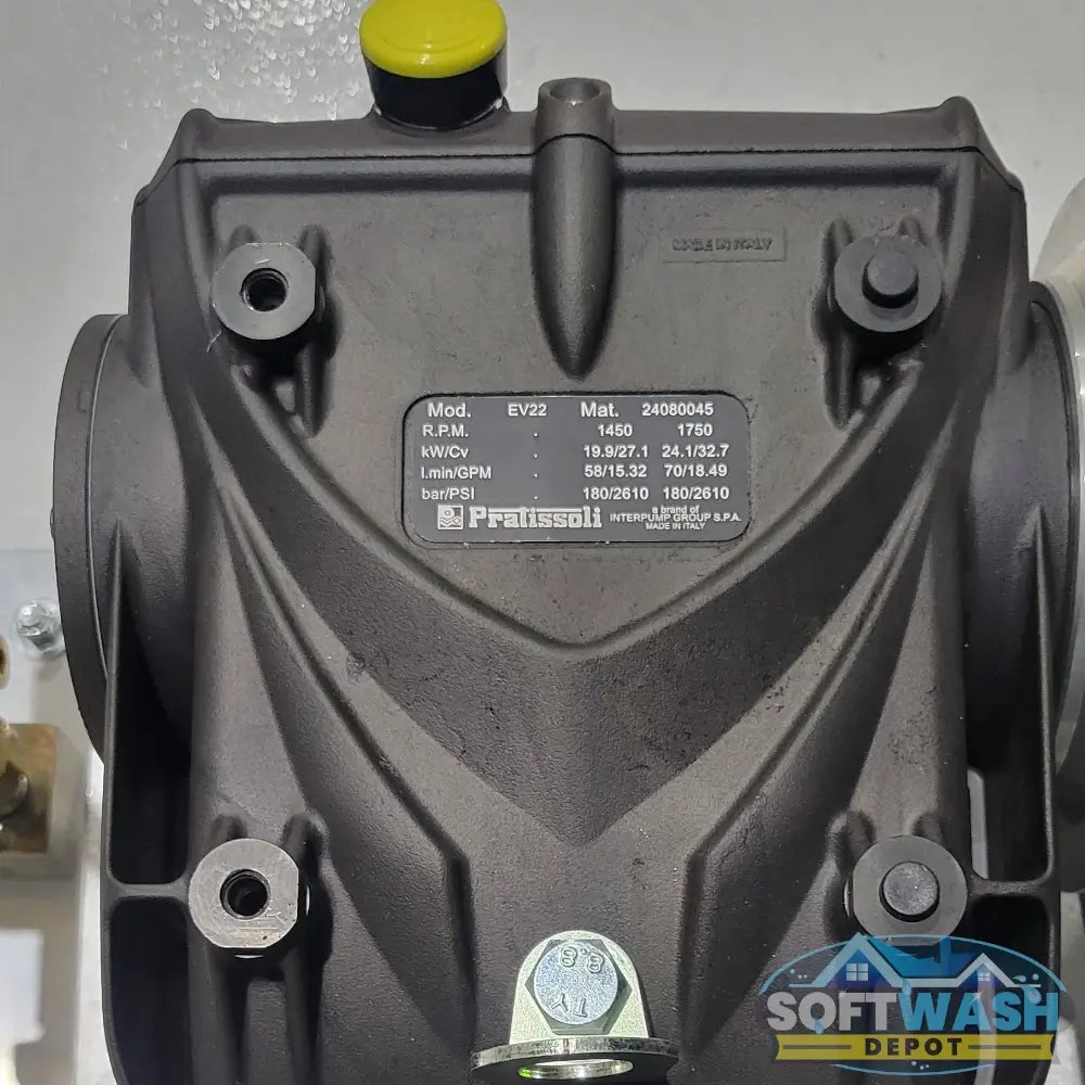 CRX1000 Gear Drive with 16 GPM GP EV22A Pump and Blocked Pulsar Unloader - high-performance gear-driven pressure washer setup for professional soft wash and power wash systems, mounted on a heavy-duty aluminum base - Soft Wash Depot.