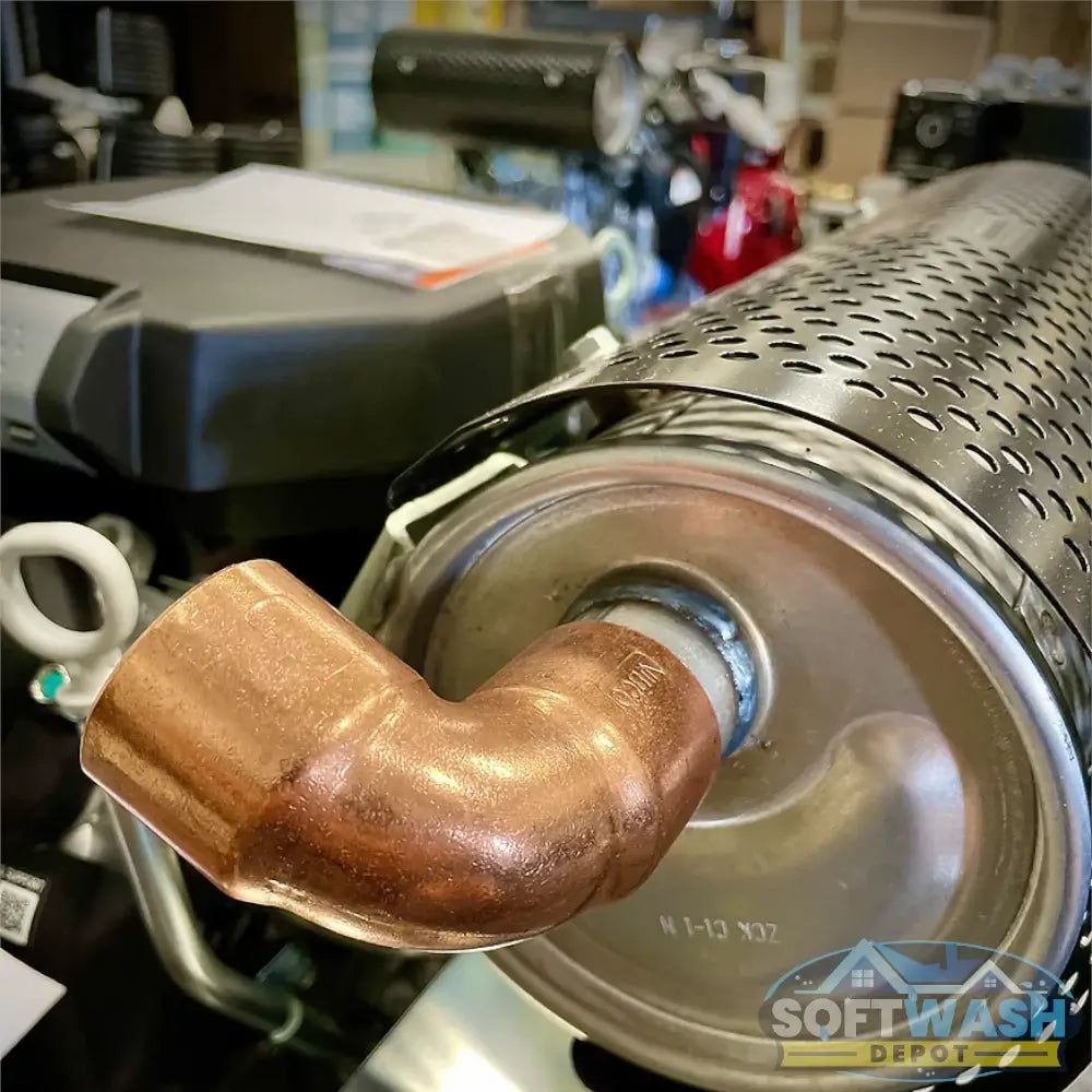 1-1/4" 90° Copper Exhaust Elbow for Honda GX630, GX690 & iGX800 Motors - high-temperature copper fitting designed for durability and corrosion resistance in small engine exhaust systems - Soft Wash Depot.