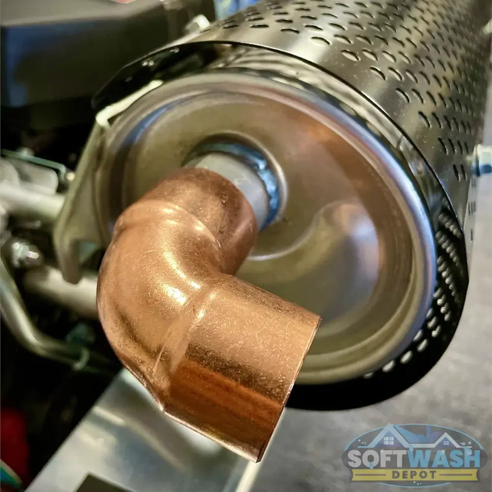 1-1/4" 90° Copper Exhaust Elbow for Honda GX630, GX690 & iGX800 Motors - high-temperature copper fitting designed for durability and corrosion resistance in small engine exhaust systems - Soft Wash Depot.