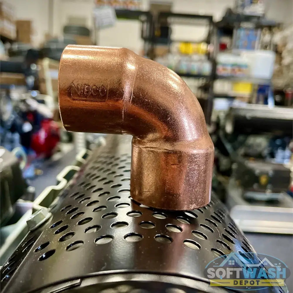 1-1/4" 90° Copper Exhaust Elbow for Honda GX630, GX690 & iGX800 Motors - high-temperature copper fitting designed for durability and corrosion resistance in small engine exhaust systems - Soft Wash Depot.