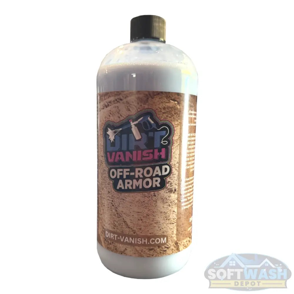 Dirt Vanish Off-Road Armor 32oz bottle - protective shine and surface sealant for ATVs, UTVs, dirt bikes, off-road trucks, and heavy equipment - Soft Wash Depot.