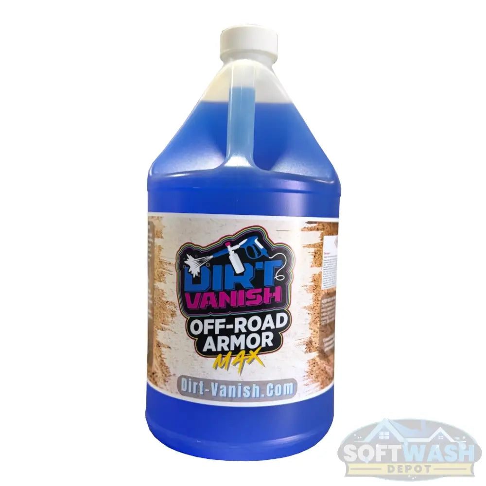 Dirt Vanish Off-Road Armor MAX 1 Gallon - premium shine and protective coating for ATVs, UTVs, dirt bikes, off-road trucks, and heavy equipment. - Soft Wash Depot.
