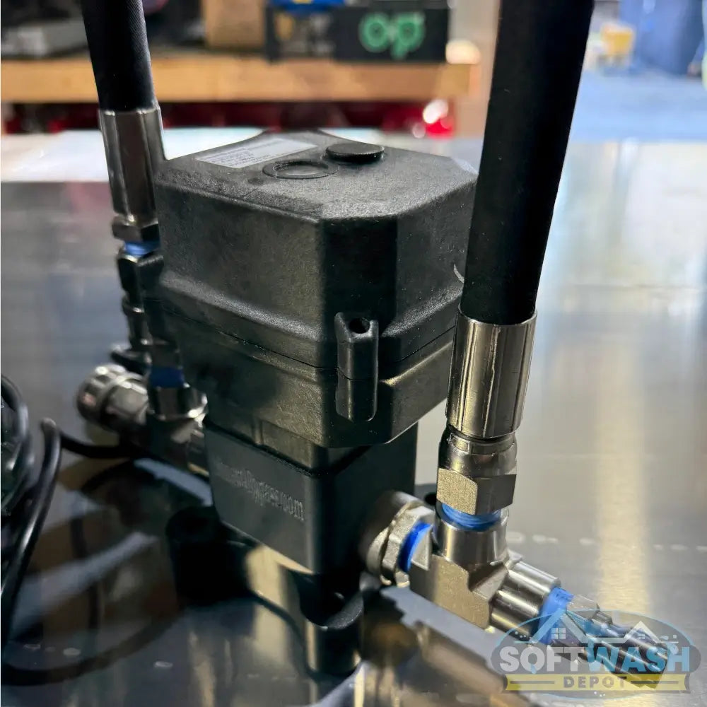 Downstream Remote Bypass - Wireless remote bypass system for soft washing and pressure washing. Includes control box, remote transmitters, actuator valve, and waterproof phone pouch. - Soft Wash Depot