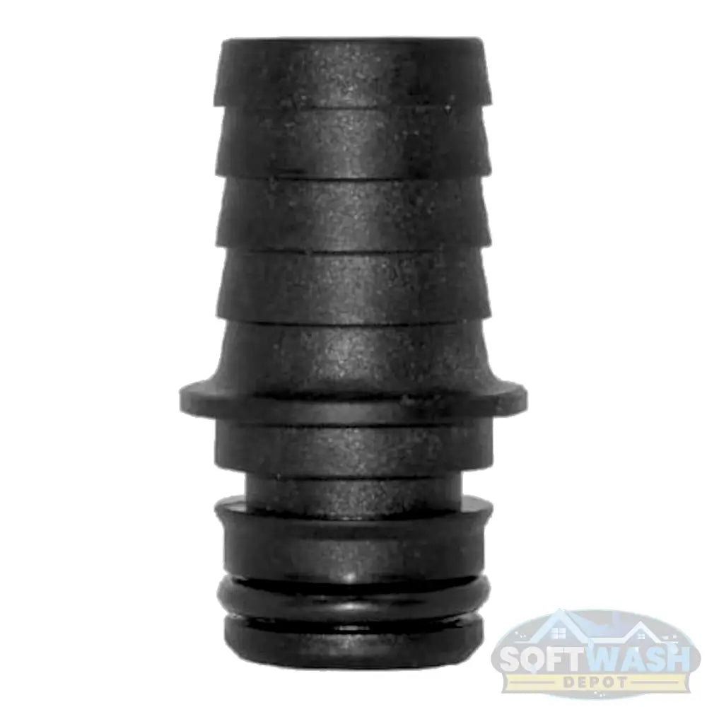 Flojet 3/4" hose barb quick connect port adapter, durable plastic quick-attach fitting for soft wash pump and fluid transfer systems - Soft Wash Depot.
