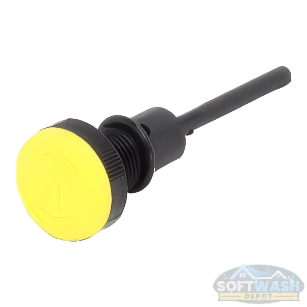 GP EZ Series Pump Dipstick - Short version, yellow cap replacement oil dipstick designed for General Pump EZ Series models, provides accurate oil level readings and secure seal - Soft Wash Depot.