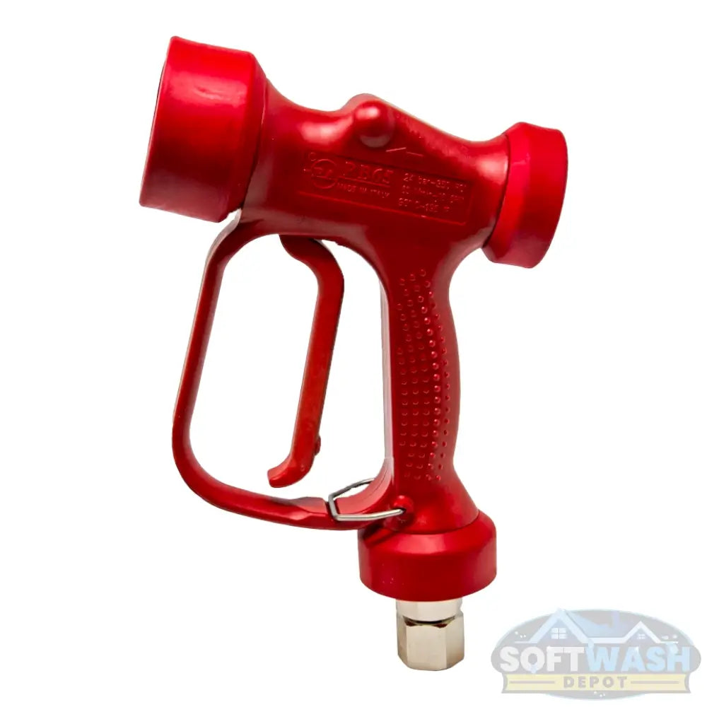 General Pump YG1635S red high-flow soft wash gun with ergonomic handle and chemical-resistant body. - Soft Wash Depot