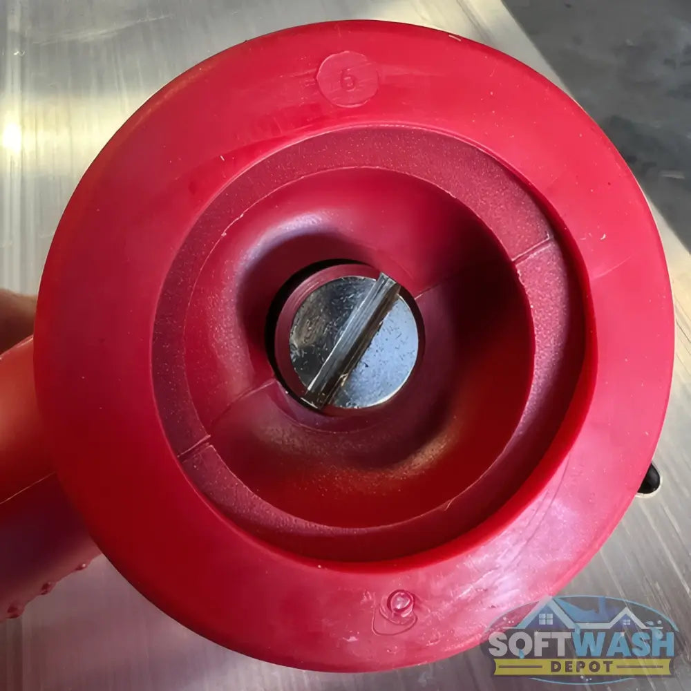 General Pump YG1635S red high-flow soft wash gun with ergonomic handle and chemical-resistant body. - Soft Wash Depot