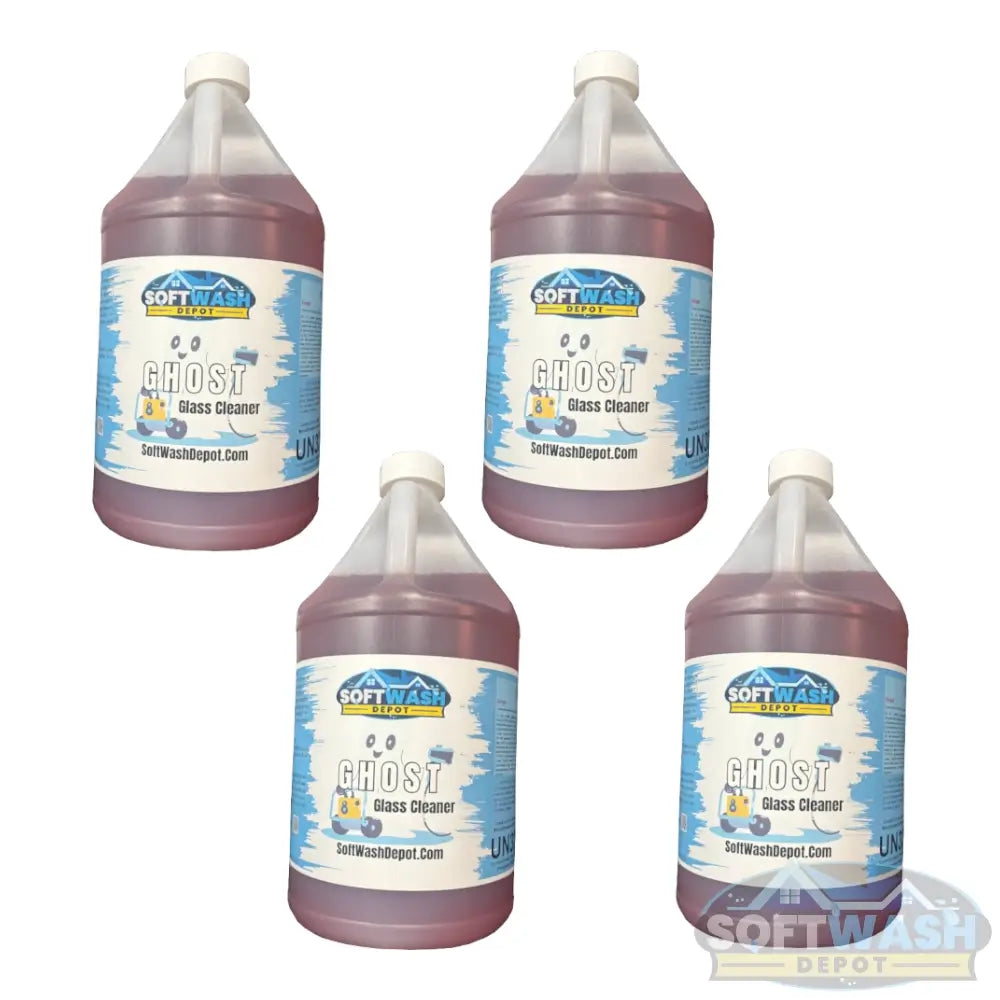 Ghost - Glass & Window Cleaner by Soft Wash Depot. Professional-grade streak-free glass cleaner designed to remove dirt, grime, and water spots for crystal-clear windows and surfaces.