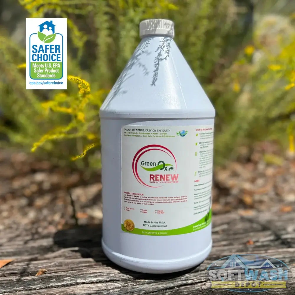 Green Ox Renew 1-gallon eco-friendly soft wash and stain remover. - Soft Wash Depot