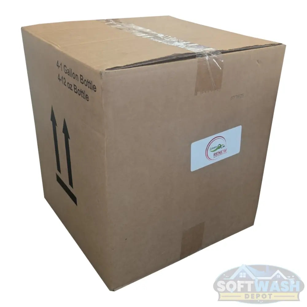 Green Ox Renew 4-gallon case eco-friendly soft wash and stain remover. - Soft Wash Depot