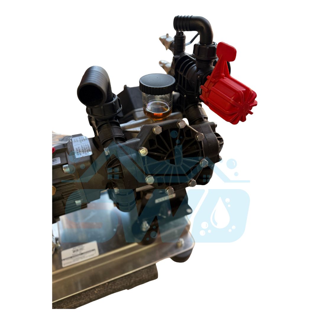 AR 60 soft wash skid with Honda GX200 engine featuring Annovi Reverberi AR45LFP pump, stainless steel skid plate, and high-flow 15 GPM soft wash system for professional cleaning applications. - Soft Wash Depot