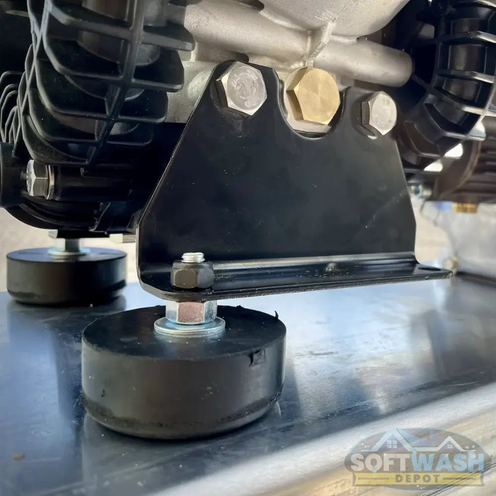 Honda engine with AR45 softwash pump skid system for professional roof and exterior cleaning. - Soft Wash Depot.