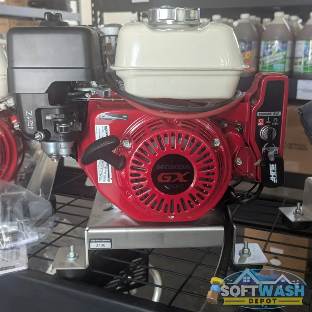 Honda with Comet P40 Softwash Skid - New Version - professional soft wash system featuring a Honda engine and Comet P40 pump mounted on a high-flow aluminum skid for durable and efficient cleaning. - Soft Wash Depot
