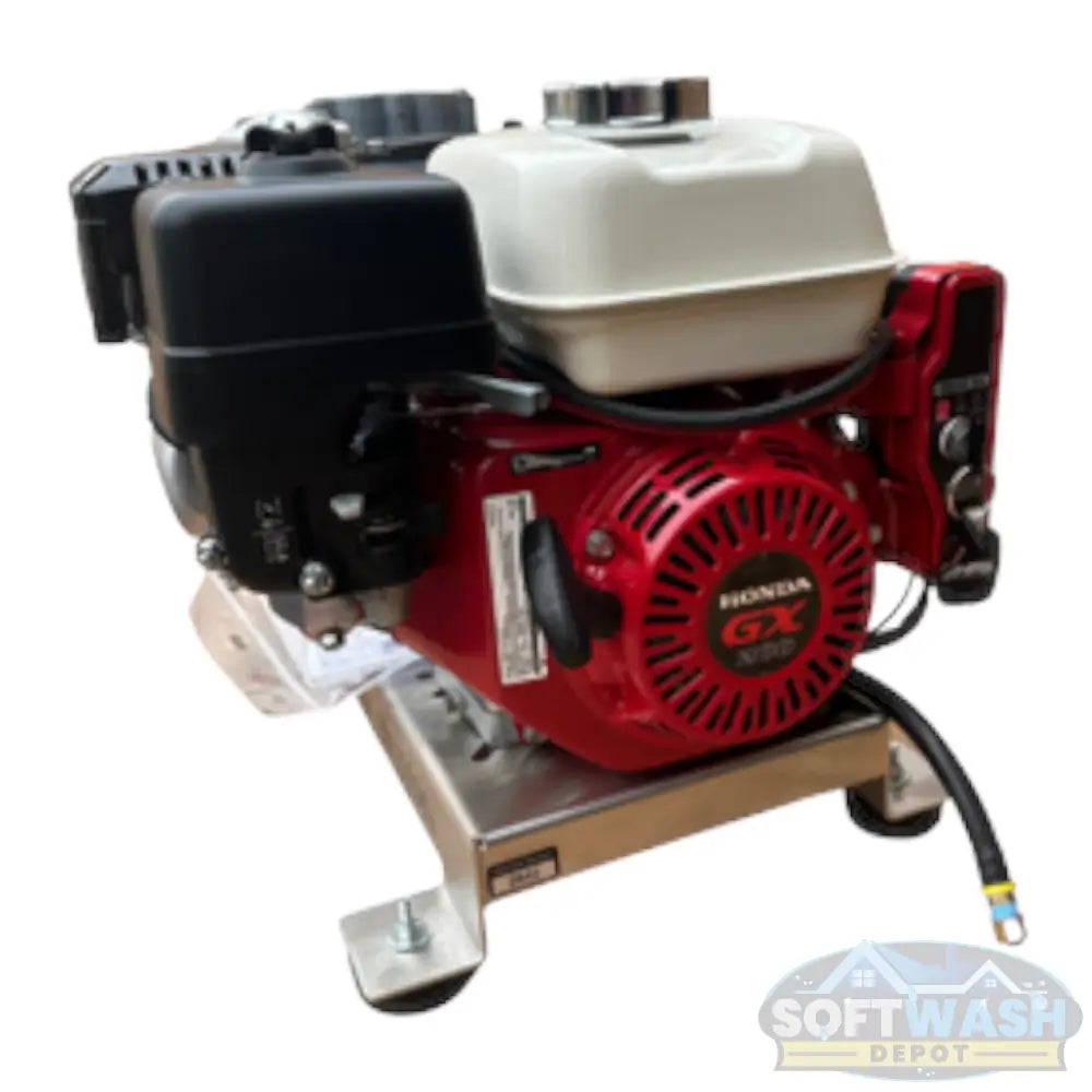 Honda with Comet P40 Softwash Skid - New Version - professional soft wash system featuring a Honda engine and Comet P40 pump mounted on a high-flow aluminum skid for durable and efficient cleaning. - Soft Wash Depot