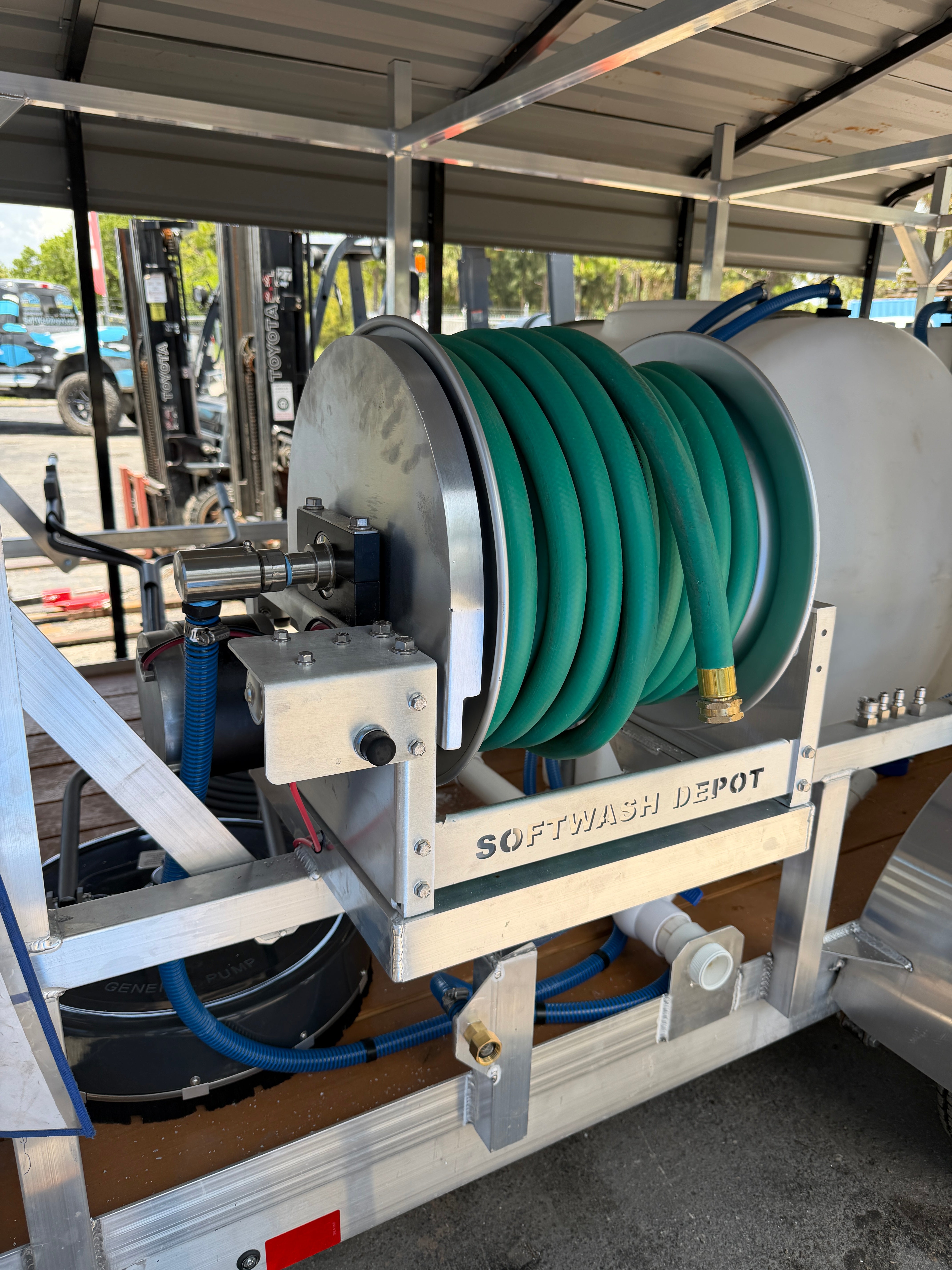 Soft Wash Depot Aluminum & Stainless Electric Hose Reels