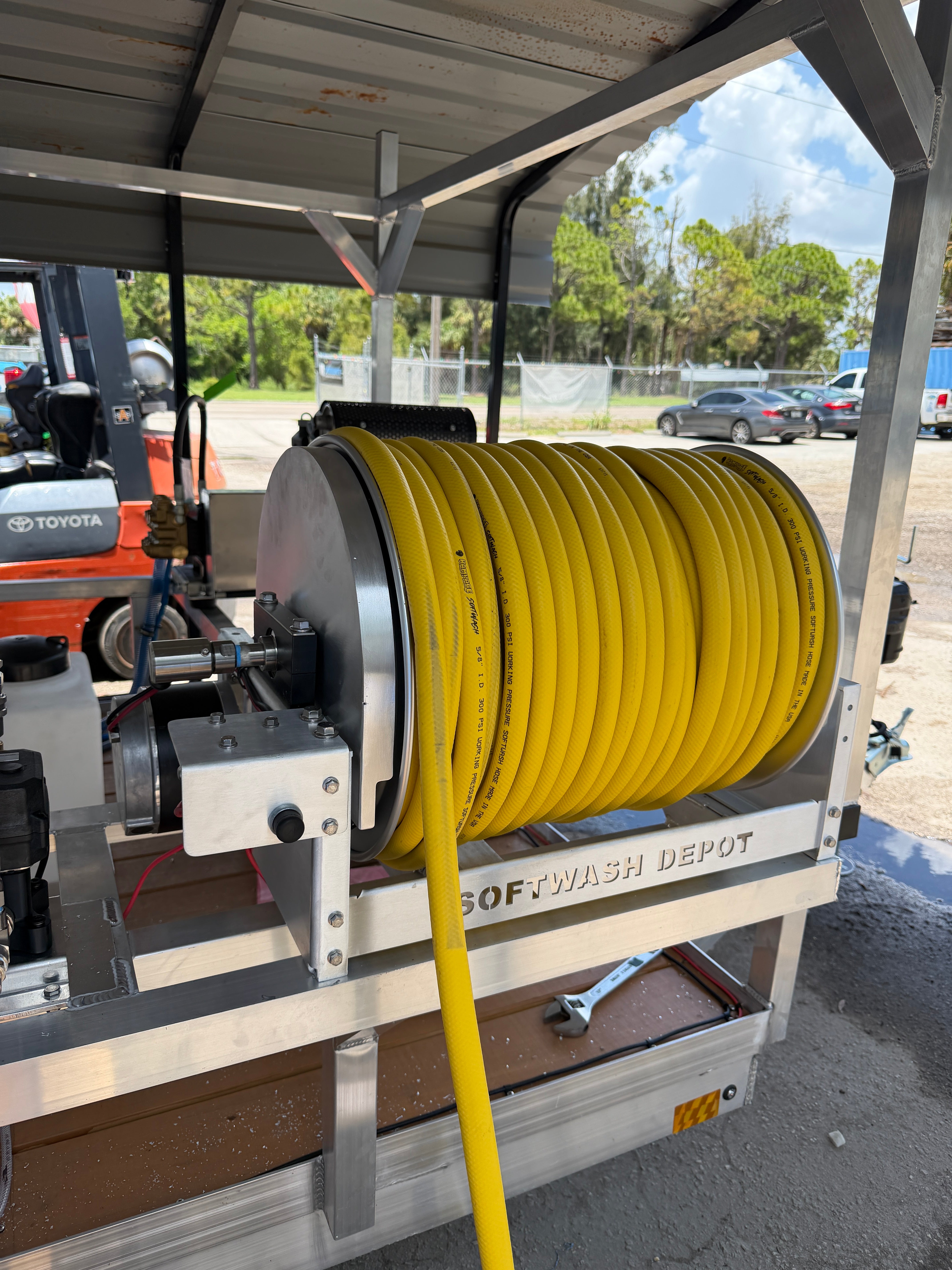 Soft Wash Depot Aluminum & Stainless Electric Hose Reels