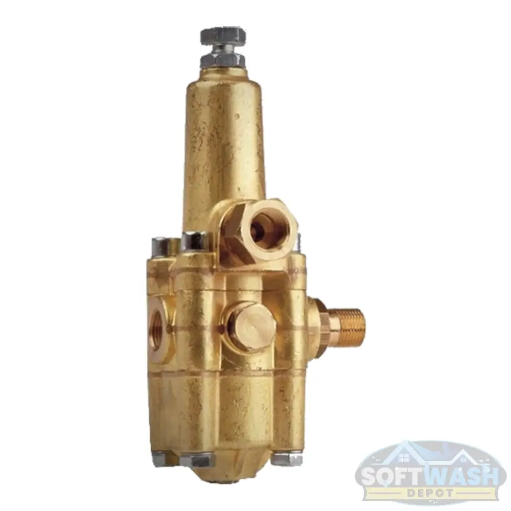 K7.1 brass unloader valve rated for 3 to 4.2 GPM and up to 3500 PSI for pressure washer and soft wash systems. - Soft Wash Depot.