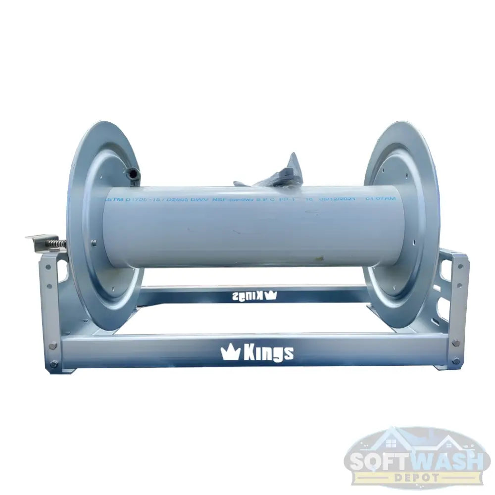 Kings Hose Reel 18in Aluminum Manual Hose Reel w/ SS 1/2" Manifold
