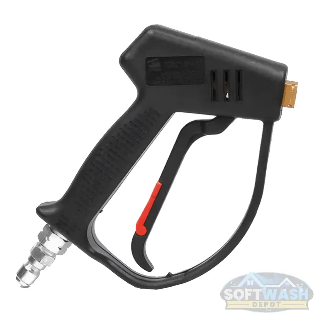 M407 spray gun with quick-connect plug inlet, ergonomic trigger handle, and durable construction for pressure washing and soft wash systems - Soft Wash Depot.