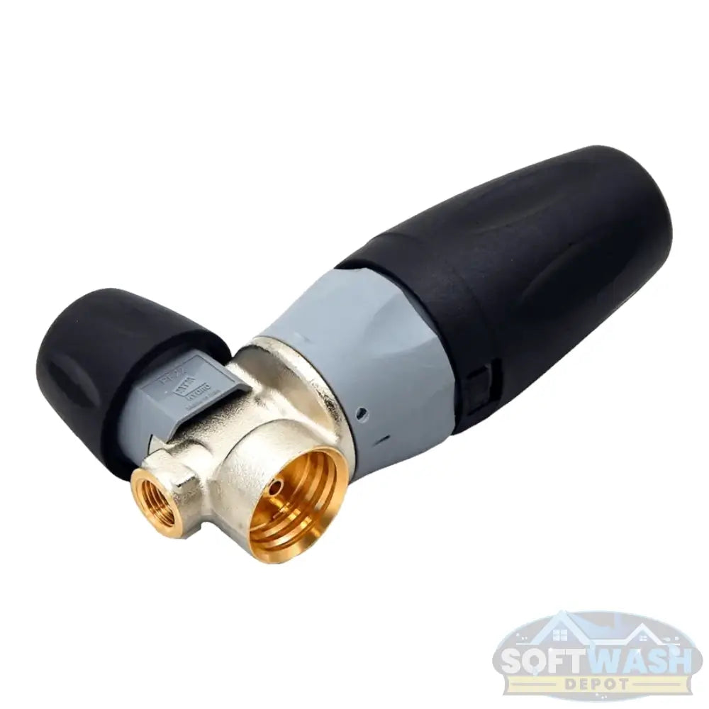 MTM Hydro PF22.2 professional foam cannon with ergonomic wide-mouth bottle, adjustable spray pattern, and precision brass fittings for thick foam cleaning - Soft Wash Depot.