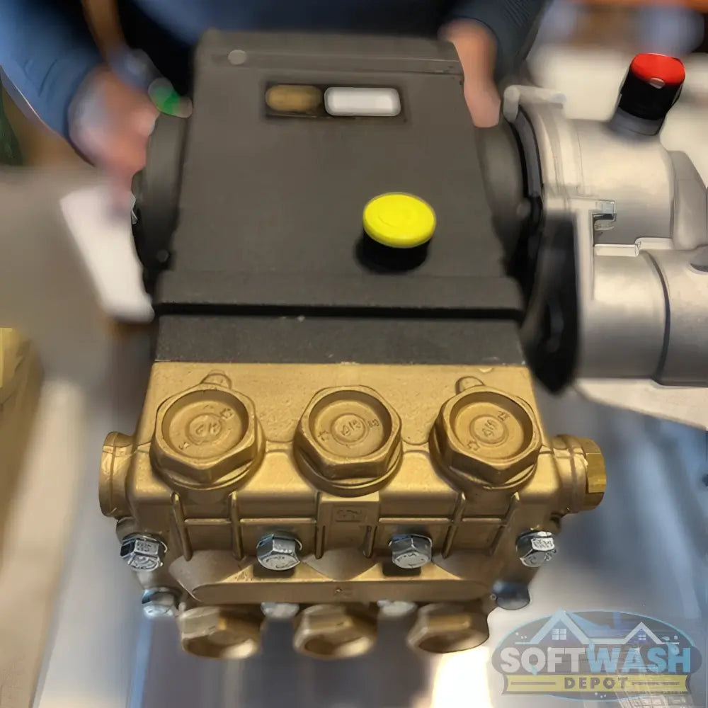 Manatee gear-drive 5.5 GPM 3000 PSI pressure washer with CRX420 engine and General Pump mounted on aluminum skid. - Soft Wash Depot