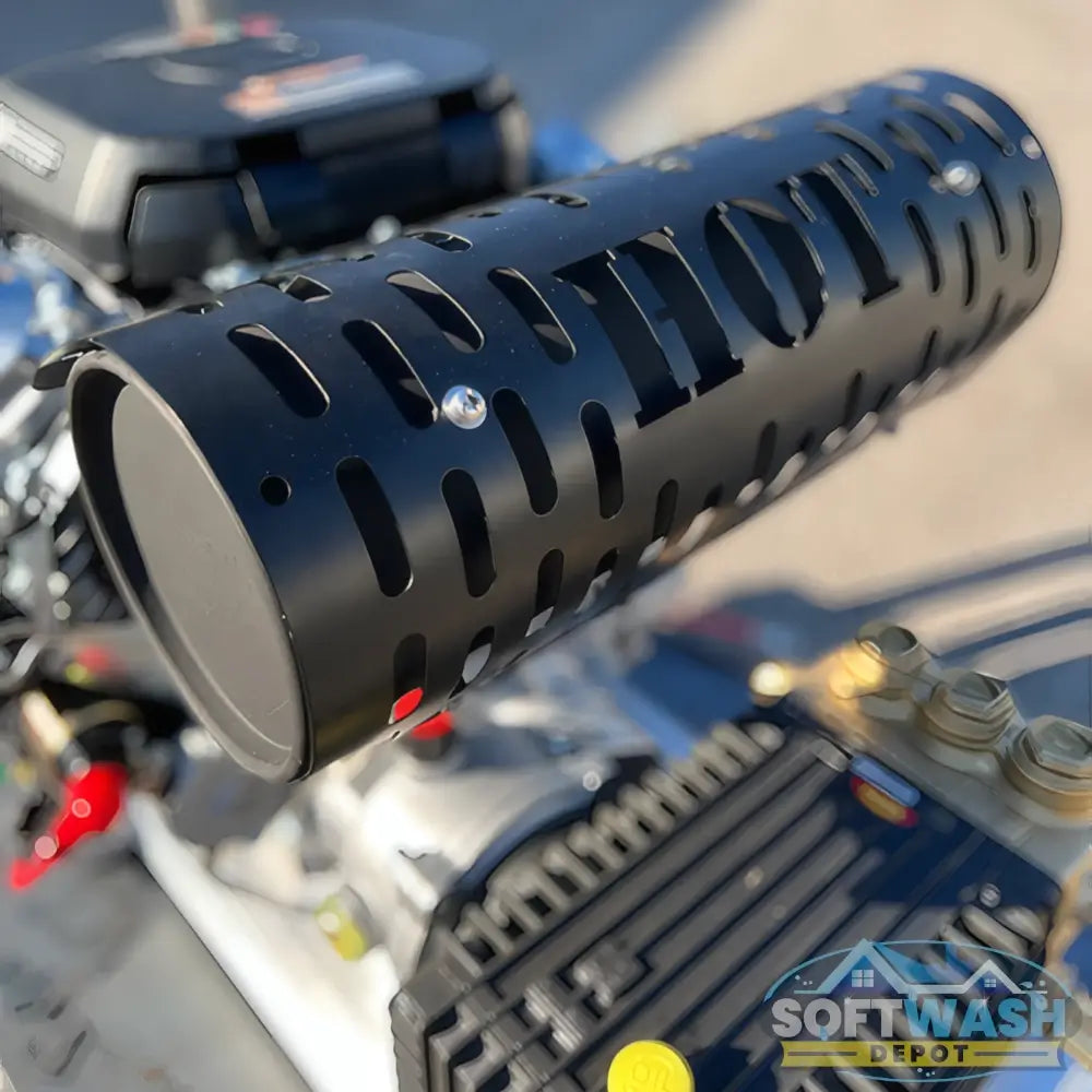 Manatee gear-drive pressure washer system featuring a CRX 680cc engine and General Pump mounted on aluminum skid. - Soft Wash Depot.