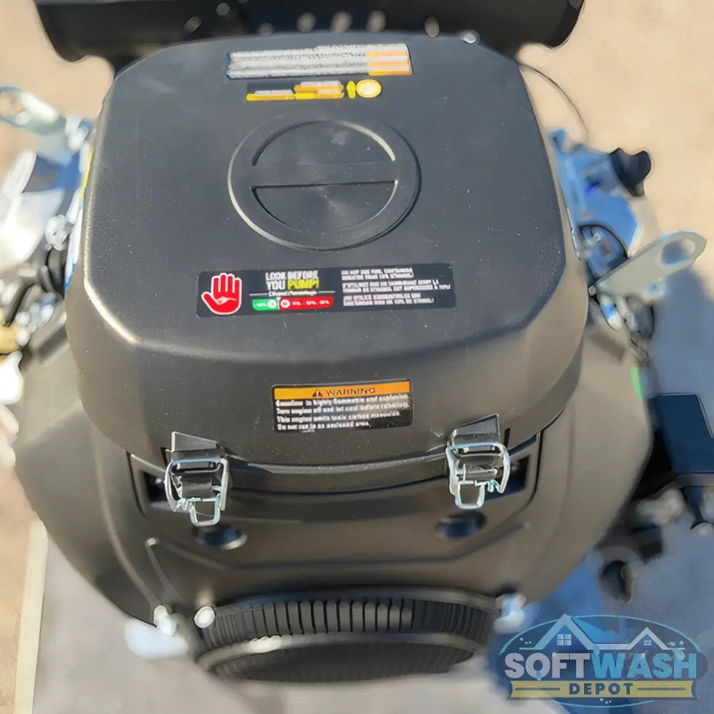 Manatee gear-drive pressure washer system featuring a CRX 680cc engine and General Pump mounted on aluminum skid. - Soft Wash Depot.
