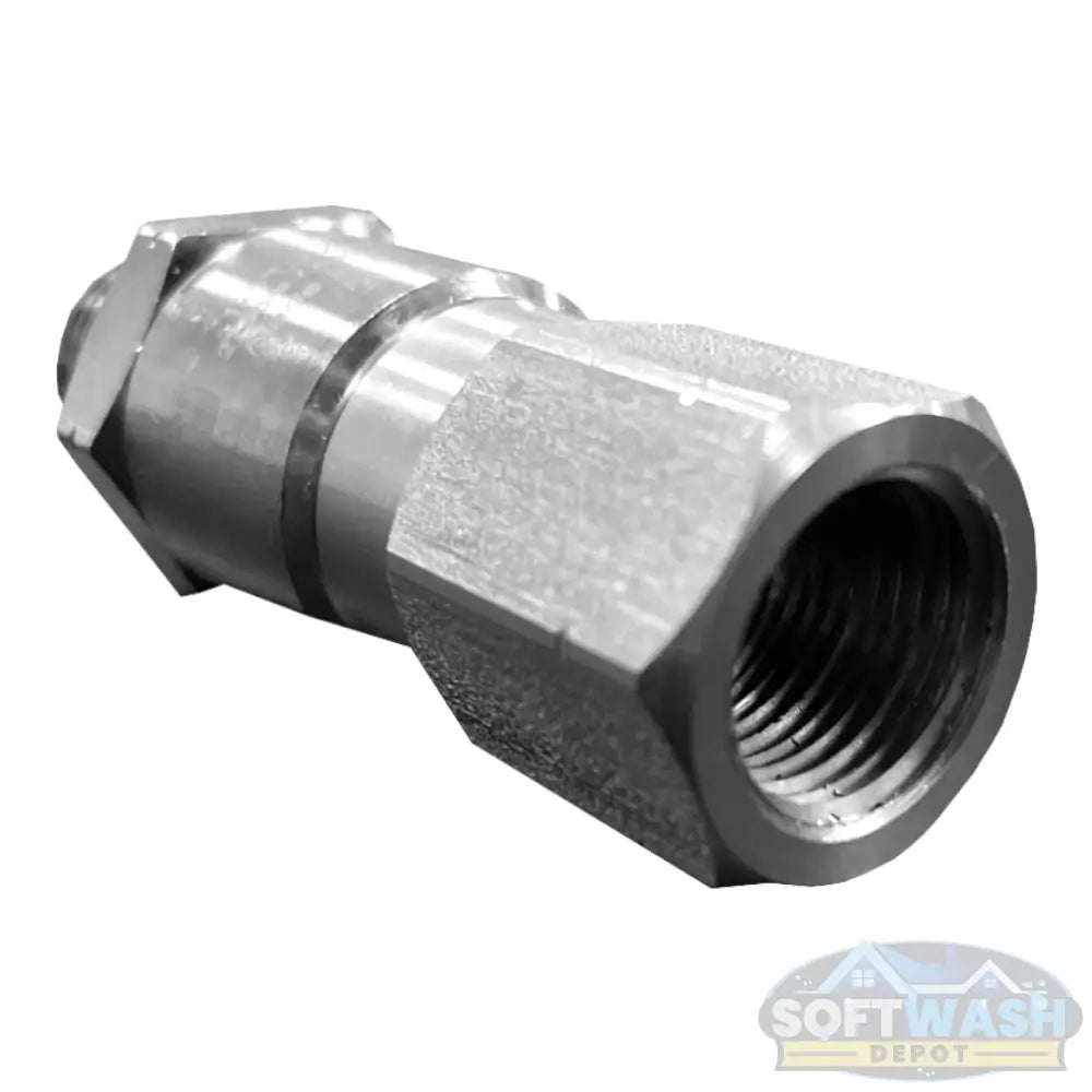 Mosmatic High Pressure Swivel 3/8" MPT x 3/8" FPT - stainless steel swivel rated for up to 5800 PSI, designed for pressure washing and industrial cleaning applications - Soft Wash Depot.