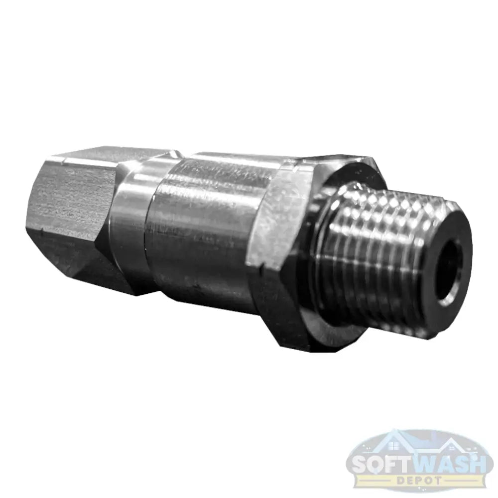 Mosmatic High Pressure Swivel 3/8" MPT x 3/8" FPT - stainless steel swivel rated for up to 5800 PSI, designed for pressure washing and industrial cleaning applications - Soft Wash Depot.