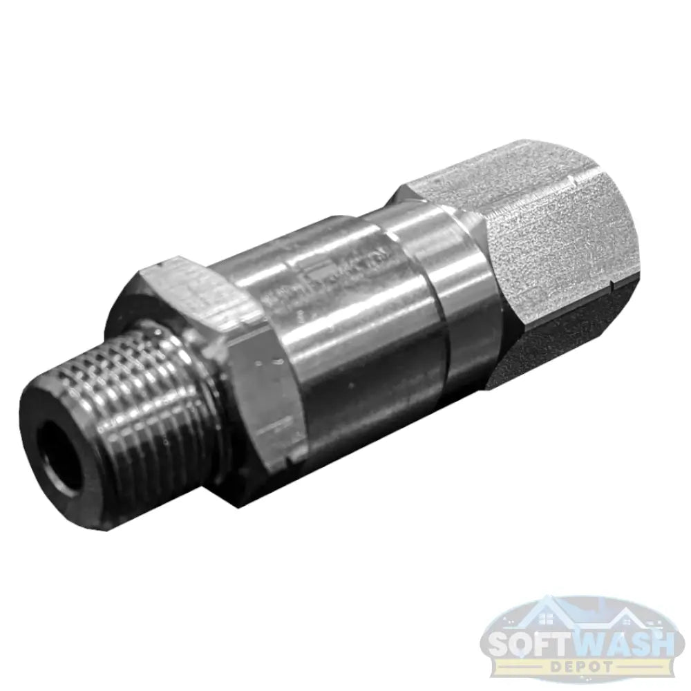 Mosmatic High Pressure Swivel 3/8" MPT x 3/8" FPT - stainless steel swivel rated for up to 5800 PSI, designed for pressure washing and industrial cleaning applications - Soft Wash Depot.