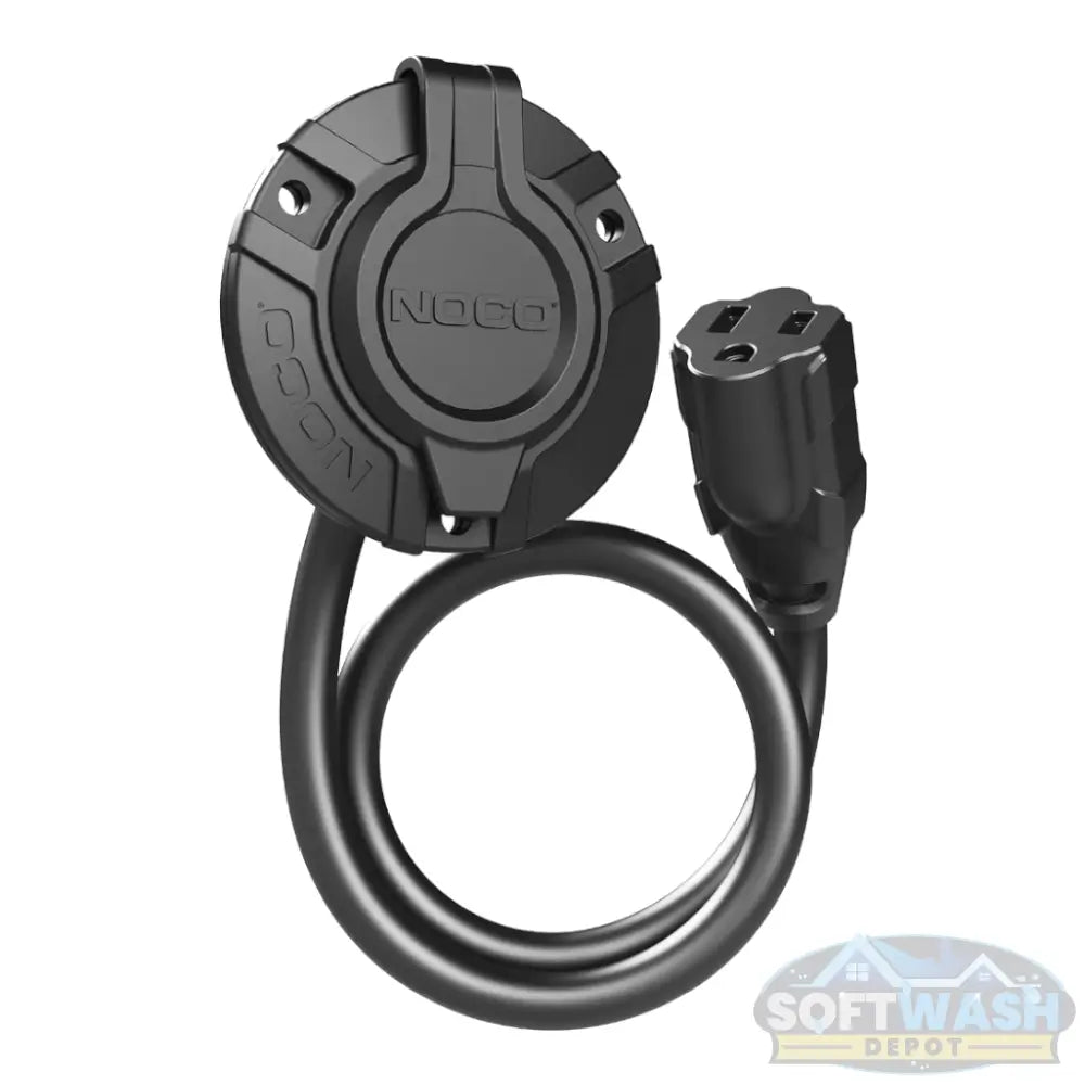 NOCO GCP1 15A AC power inlet plug with waterproof 125V outlet and 16-inch integrated extension cord. - Soft Wash Depot