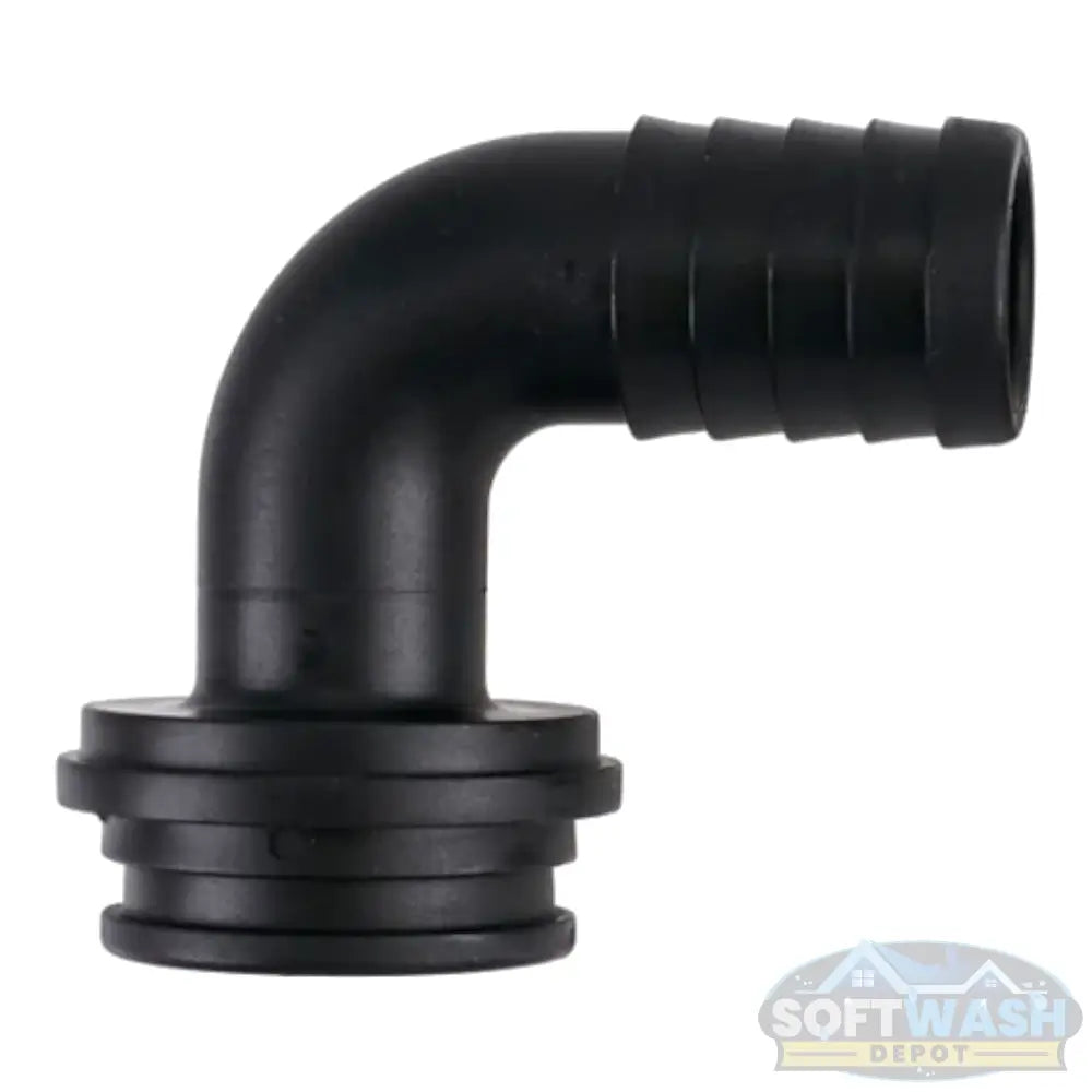 P40 Bypass Elbow Ø13 - G3/4” (2801.0080 #13) - durable plastic elbow coupling for P40 pump bypass systems, precision-engineered for secure hose connection and reliable chemical resistance - Soft Wash Depot.