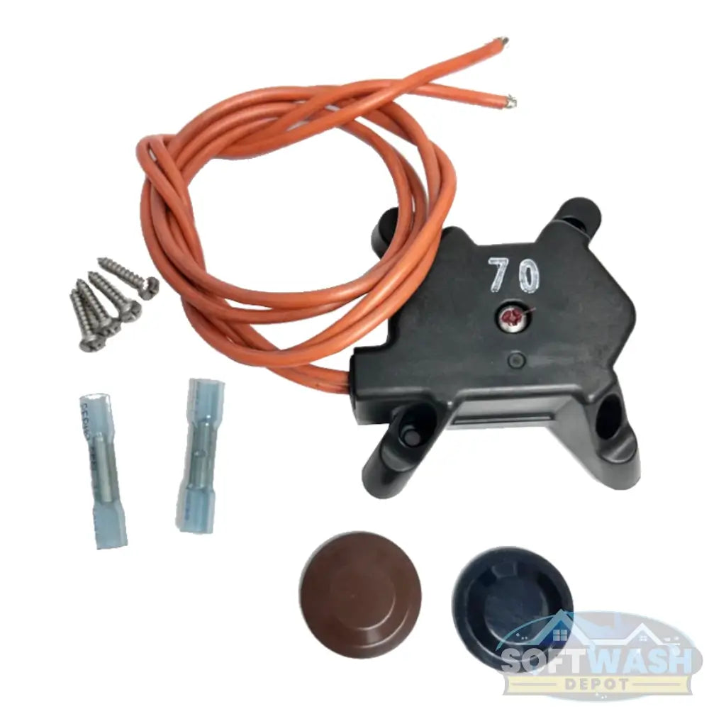 Pressure Switch for R8601134A 6GPM FloJet Pump - replacement pressure switch kit with wiring, connectors, and mounting hardware for FloJet 6 GPM pumps - Soft Wash Depot.