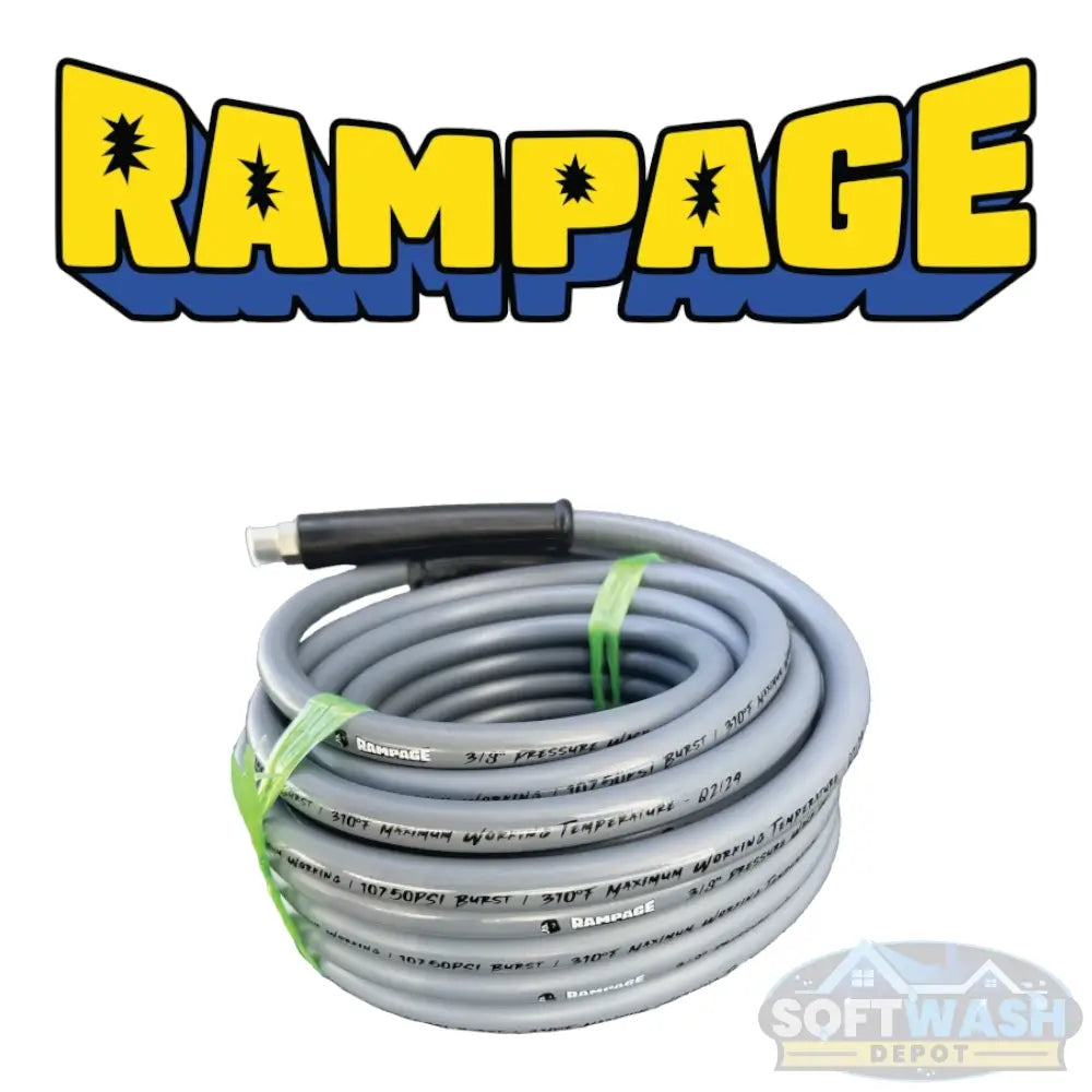 Rampage 🦍 Smooth Gray 3/8" Single Wire 4300 PSI Pressure Wash Hose