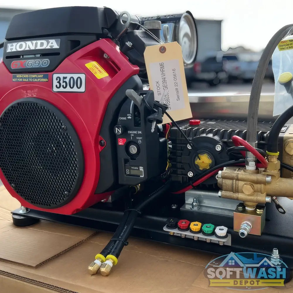 SWD 8gpm at 3500psi with General Pump | K7 Unloader | OEM Honda Muffler