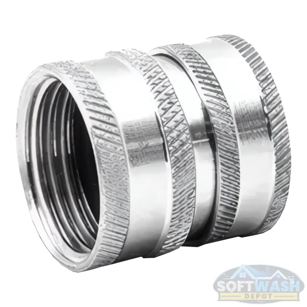 SWD stainless steel garden hose coupler with 6-ball locking design for secure and leak-free quick connections - Soft Wash Depot.