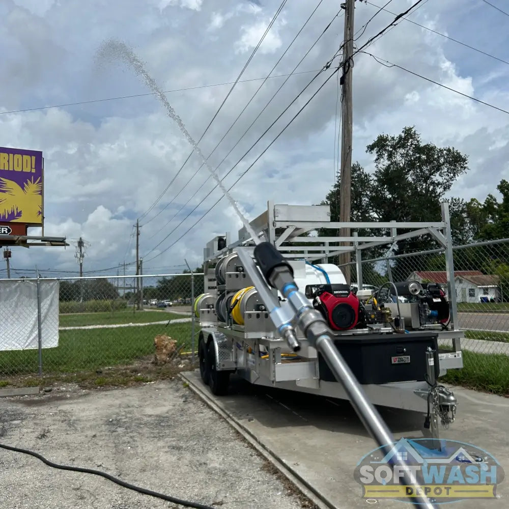 Stainless steel soft wash twist nozzle with Davis shooter tip for 4–12 GPM systems. - Soft Wash Depot