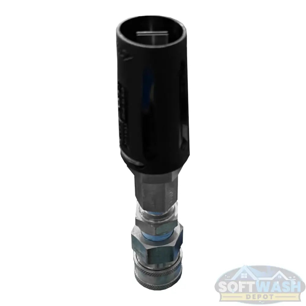 SWD stainless twist nozzle with 3/8" quick connect for ball valve - Soft Wash Depot.
