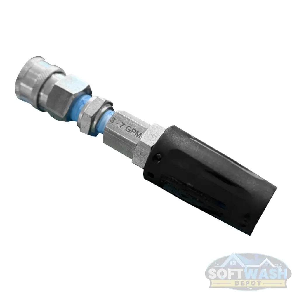 SWD stainless twist nozzle with 3/8" quick connect for ball valve. - Soft Wash Depot