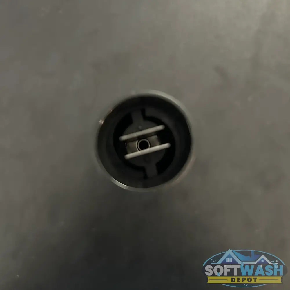 SWD Twist Stainless Steel Soft Wash Nozzle - high-performance adjustable spray nozzle for soft washing applications – available in 2–3 GPM, 3–7 GPM, and 7–12 GPM flow rates - durable stainless steel construction with quick-connect fitting - Soft Wash Depot product photo.